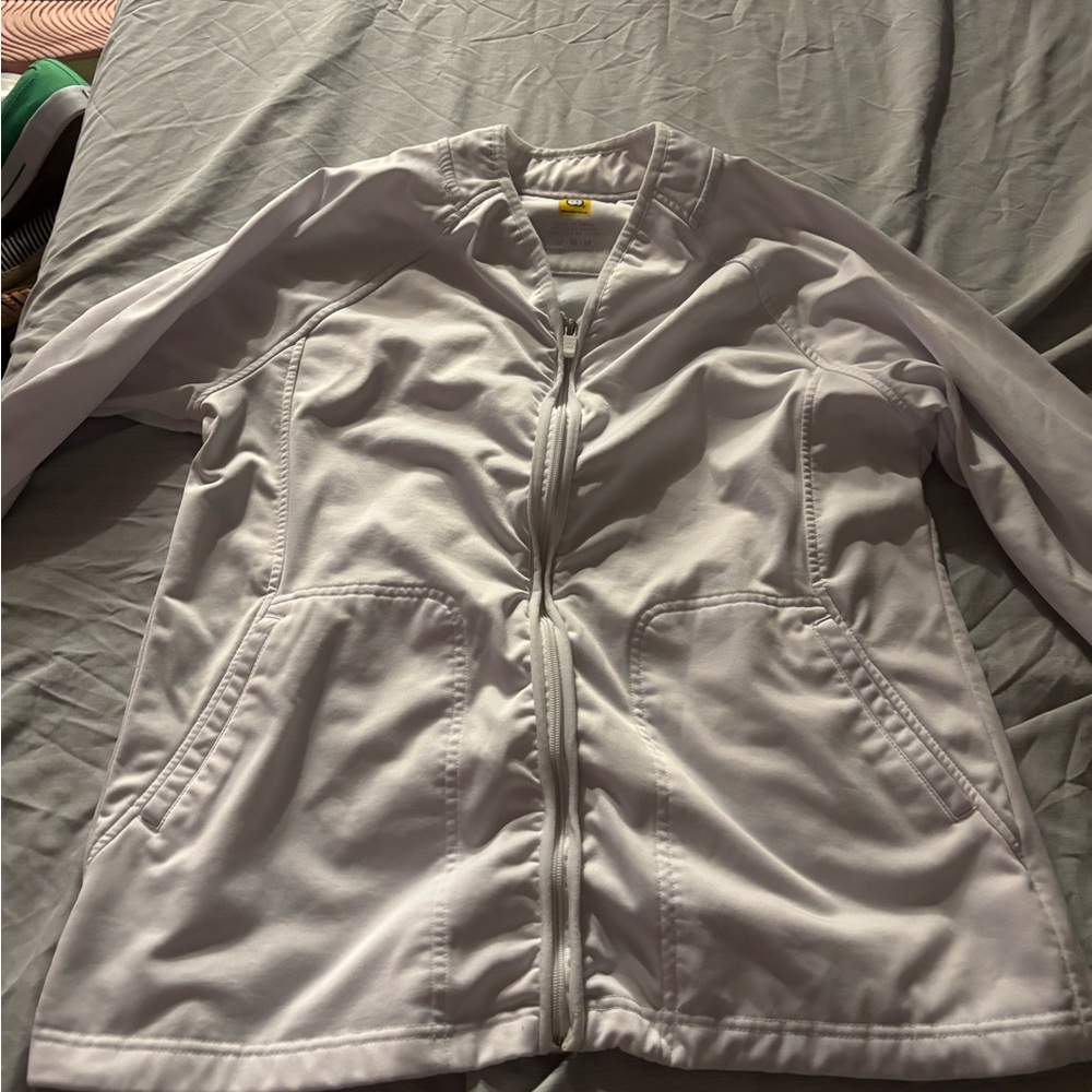WonderWink Women's White Bomber Jacket